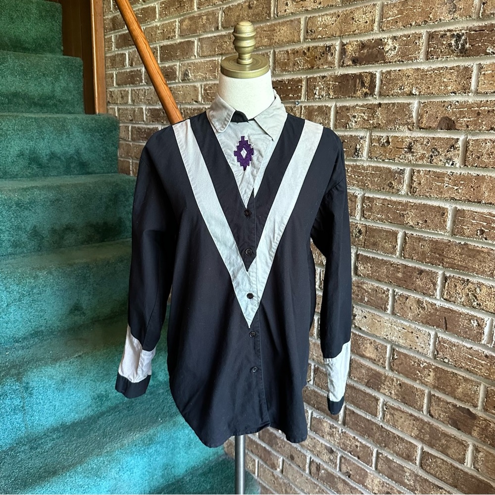 VTG 80s 90s Roper Western Cowboy Long Sleeve Button Front Dress Shirt